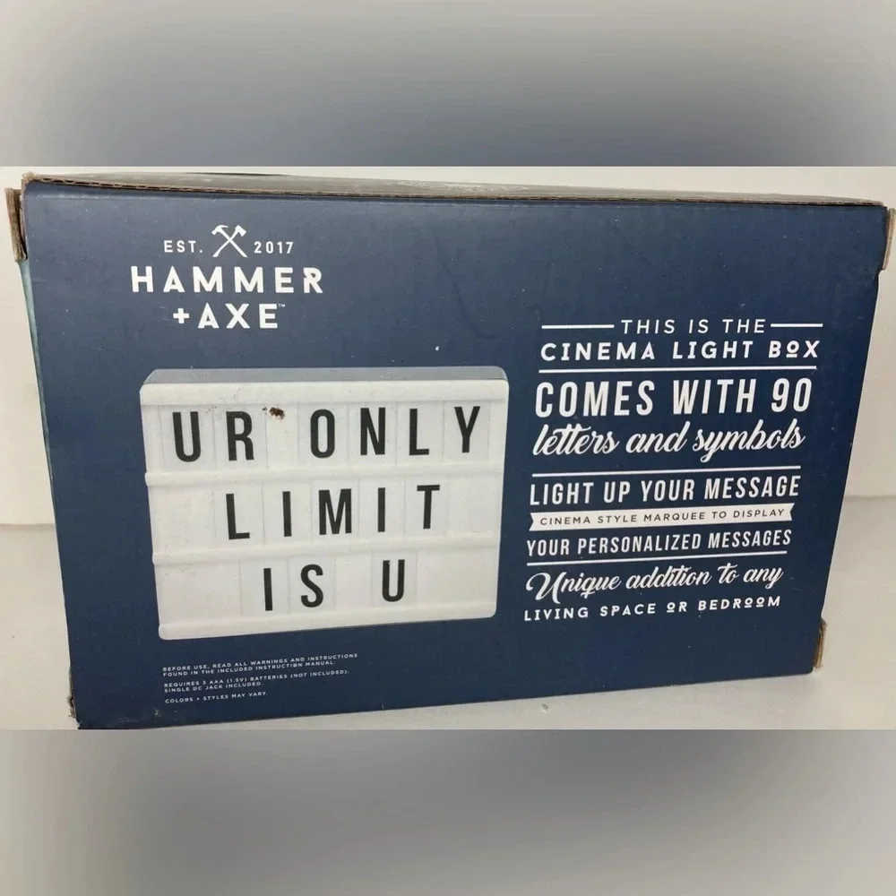 PERSONAL Cinema Lights Sign/Box​​ with Movable Letters! Perfect Fun Gift! NIB!​